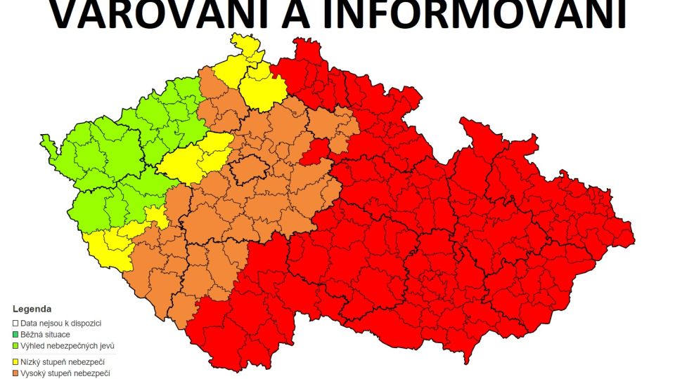 Varování a informování - přívalové deště