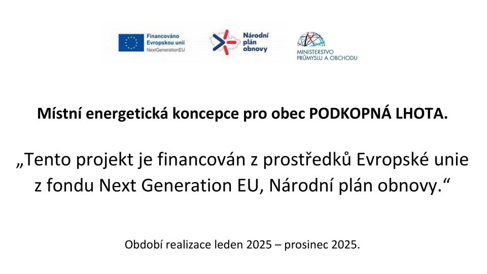 Místní energetická koncepce obce Podkopná Lhota